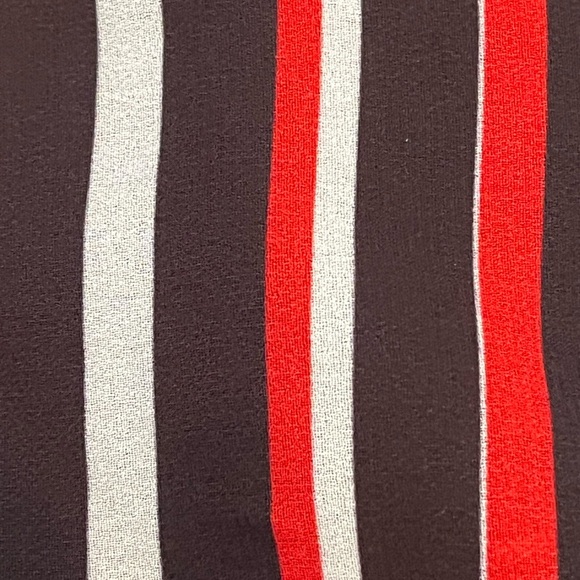 Area Stars NWT Striped Long Sleeve Mock Neck Black Multi Striped Dress in Size L - Picture 6 of 13